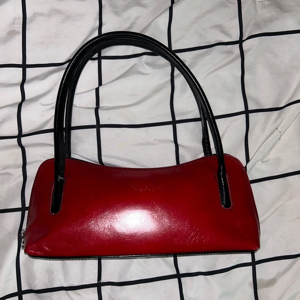italian leather baguette purse